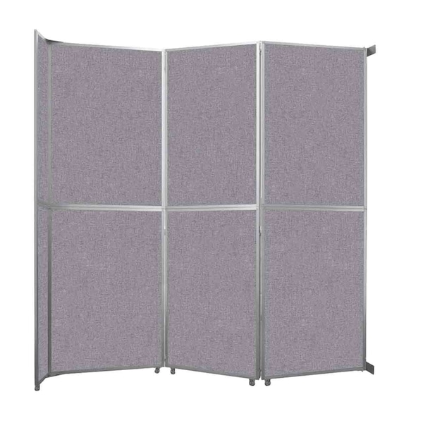 Operable Wall Folding Room Divider 11'9" x 12'3" Cloud Gray Fabric